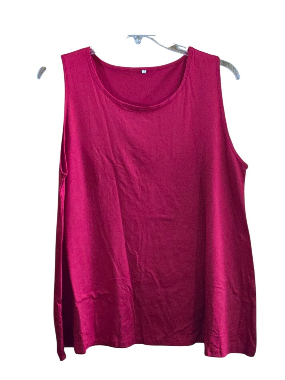 Burgundy Tunic Tank Top Plus Size 3XL (US 18W) Soft Comfy Summer Essential